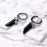 Orecchini Stocco Gioielli Donna in Argento Onice VRA 54 - VRA 54